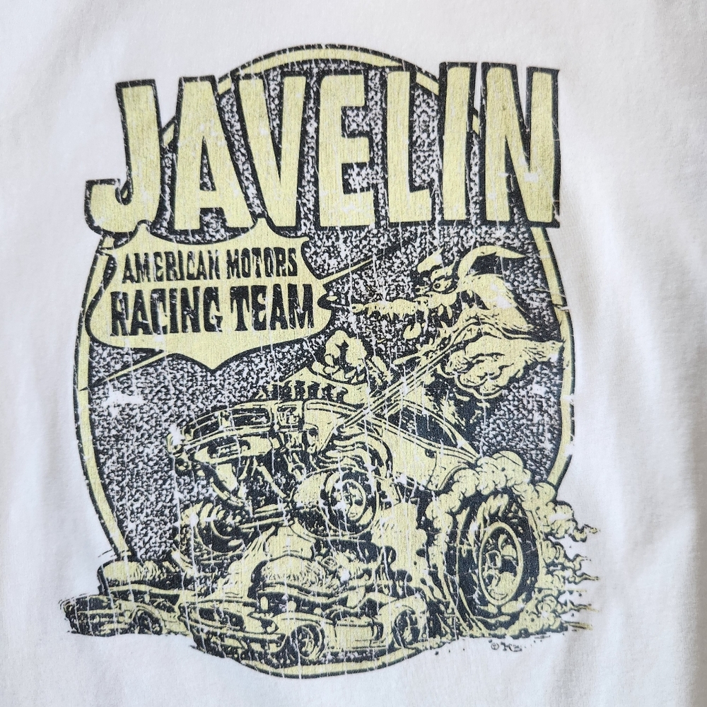 Canvas Javelin American Motors Racing Team Pastel Yellow Short Sleeve T-Shirt S